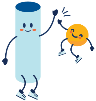 Flex Mascots giving each other a high five